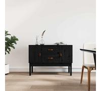 Buffet Haut Armoire Latérale Rangement Salon Gris Bois Massif de Pin vidaXL