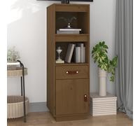 Buffet Haut Armoire Latérale Rangement Salon Gris Bois Massif de Pin vidaXL