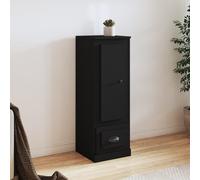 Buffet Haut Armoire Latérale Rangement Salon Noir Bois d'Ingénierie vidaXL