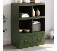Vidaxl Buffet Vert Olive 67x39x95 Cm Acier Vert