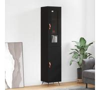 vidaXL Buffet haut Noir 34,5x34x180 cm Bois d'ingénierie 3199402
