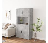 Buffet Haut Armoire Rangement Salle de Séjour Blanc Bois d'Ingénierie vidaXL