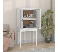 Buffet Haut Armoire Rangement Salle de Séjour Blanc Bois Massif de Pin vidaXL