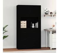 Buffet Haut Armoire Salon Salle de Séjour Gris Béton Bois d'Ingénierie vidaXL