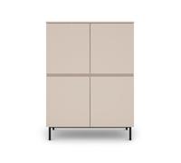 Buffet haut ARNI cachemire 4 portes 100cm - Beige