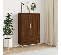Buffet haut,Bahut de Salon,commode de séjour, chêne marron 69,5x31x115 cm ,bois d'ingénierie BONNIE B65301412