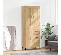 Buffet haut,Bahut de Salon,commode de séjour, Chêne sonoma 69,5x34x180 cm ,bois d'ingénierie BONNIE B80945102