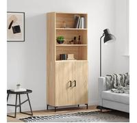 Buffet haut,Bahut de Salon,commode de séjour, Chêne sonoma 69,5x34x180 cm ,bois d'ingénierie BONNIE B96507842