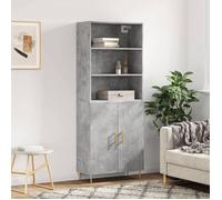 Buffet haut,Bahut de Salon,commode de séjour, Gris béton 69,5x34x180 cm ,bois d'ingénierie BONNIE B24881733