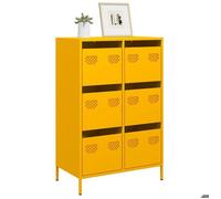 Buffet haut,Bahut de Salon,commode de séjour, jaune moutarde 68x39x101,5 cm acier BONNIE B94692633