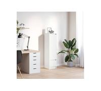 Buffet haut blanc 29,5x34x119,5 cm bois d ingénierie