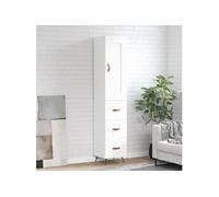 Buffet haut Blanc 34,5x34x180 cm Bois d'ingénierie 3200169