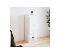 Buffet haut blanc 36x35,5x103,5 cm bois d ingénierie Blanc G