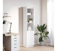 vidaXL Buffet haut Blanc 37,5 x 35 x 180 cm Bois d'ingénierie