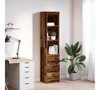 Buffet haut blanc 37,5x35x180 cm bois d'ingénierie armoire vidaXL