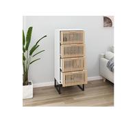 Buffet haut blanc 40x30x95 cm bois d'ingénierie352124