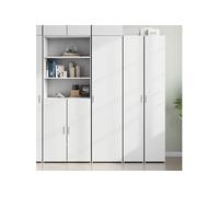 vidaXL Buffet haut en bois d'ingénierie blanc 45 x 42,5 x 185 cm