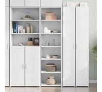 vidaXL Buffet haut en bois d'ingénierie 50x41x185 cm Blanc