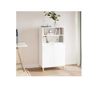 Buffet haut Blanc 60x36x110 cm Bois d ingénierie