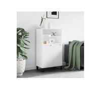 vidaXL Buffet haut Blanc 60x36x110 cm Bois d'ingénierie 831492 Blanc G