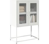 Buffet haut blanc 68x39x107 cm acier Blanc G