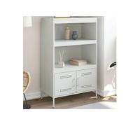 Buffet haut blanc 68x39x113 cm acier, buffet, placard, armoire latérale, armoire, armoire de rangement, armoire 842975
