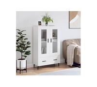 Buffet haut blanc 69,5x31x115 cm bois d'ingénierie828316