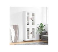 Vidaxl Buffet Haut Blanc 69,5x34x180 Cm Bois D'ingénierie Multicolore