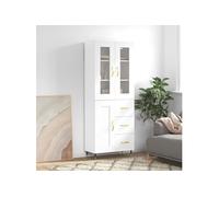 vidaXL Buffet haut Blanc 69,5x34x180 cm Bois d'ingénierie