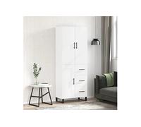 Buffet haut Blanc 69,5x34x180 cm Bois d'ingénierie, buffet, armoire latérale, armoire de rangement, armoire, buffets, armoire haute