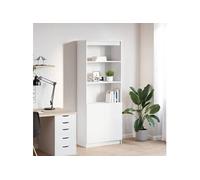 Buffet haut blanc 70x35x180 cm bois d'ingénierie, armoire, armoire latérale, armoire de rangement haute, armoire de 3328471