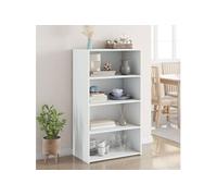 Buffet haut blanc 70x41x124 cm bois d'ingénierie, buffet, placard, armoire latérale, armoire, armoire de rangement, 846404