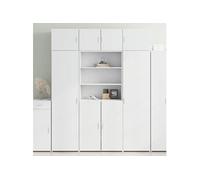 vidaXL Buffet haut Armoire de rangement Bois d'ingénierie 80x42,5x185 cm Blanc