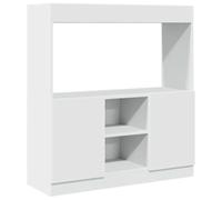 Buffet haut blanc 92x33x100 cm bois d ingénierie