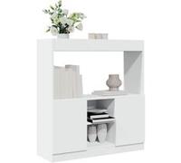 Buffet haut blanc 92x33x100 cm bois d ingénierie Blanc G