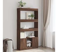 Buffet haut blanc 92x33x180 cm bois d'ingénierie armoire à livres vidaXL