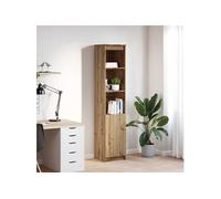 vidaXL Buffet haut Chêne artisanal 37,5x35x180 cm Bois d'ingénierie