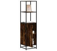 Vidaxl Buffet Haut Chêne Fumé 35,5x35x139 Cm Bois D'ingénierie Métal Multicolore