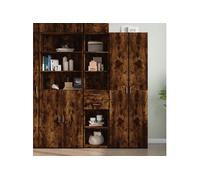 vidaXL Buffet haut Chêne fumé 40×42,5×185 cm Bois d'ingénierie Multicolore