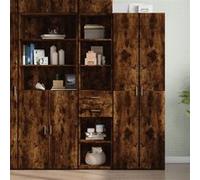 Buffet haut chêne fumé 40x42,5x185 cm bois d ingénierie Marron G