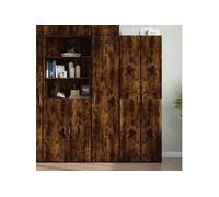 vidaXL Buffet haut chêne fumé – Bois d'ingénierie 40×42,5×185 cm