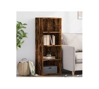 vidaXL Buffet haut chêne fumé 45x41x124 cm bois d'ingénierie Marron