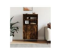 Buffet haut Chêne fumé 60x36x110 cm Bois d'ingénierie 831489