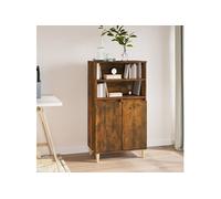 vidaXL Buffet Haut, Armoire avec 2 Étagères et 4 Compartiments, Meuble de Rangement avec Portes, Organisateur de Salon, 821225