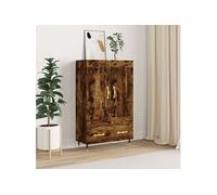 vidaXL Buffet haut chêne fumé 69,5x31x115 cm bois d'ingénierie 830305