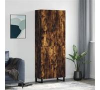 Buffet haut Chêne fumé 69,5x34x180 cm Bois d ingénierie Marron G
