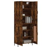 Buffet haut Chêne fumé 69,5x34x180 cm Bois d'ingénierie Marron G