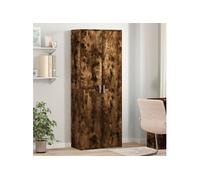 Vidaxl Buffet Haut Chêne Fumé 70x35x180 Cm Bois D'ingénierie Marron