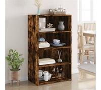 vidaXL Buffet Haut chêne fumé 70x41x124 cm Bois d'ingénierie, Buffet, Placard, Armoire latérale, Armoire, Armoire de Rangement, Armoire Haute