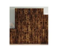 vidaXL Buffet haut Chêne fumé 80x42,5x185 cm Bois d'ingénierie Armoire de rangement